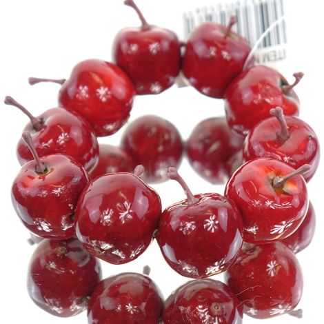 GASPER Weihnachtsdeko Mini - Apfelkranz Rot Ø ca. 9,5 cm - Kunstpflanzen (1/3)