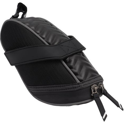 Sacoche de selle vélo polyester bande réfléchissante grand volume sac de transport pour cyclisme et randonnée (1/5)