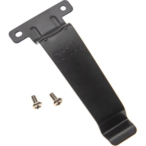 vhbw Gürtelclip kompatibel mit Kenwood TK-2302E, TK-2300VP, TK-2302T, TK-2302VK Funkgerät - Metall, Schwarz