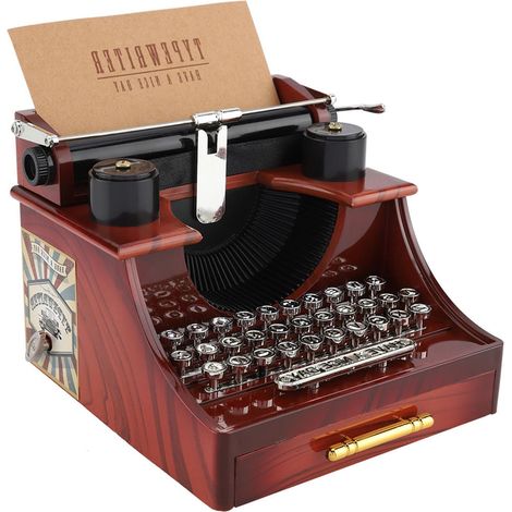 Mechanische Spieluhr im Vintage-Stil, Geschenk-Schmuckkästchen mit Schublade (1/5)