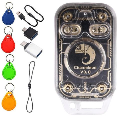 Lecteur/graveur de puces RFID V3.0, copieur d'étiquettes IC d'identification, lecteur/graveur NFC, simulateur de carte + porte-clés 2XUID/CUID (1/5)