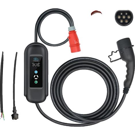 Chargeur EV Portable, Puissance de Sortie 11KW, Courant Ajustable 8/10/13/16A (1/2)