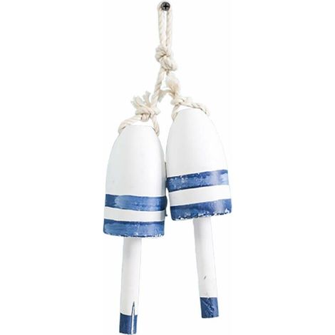 Lobster Buoy Vintage Mediterranean Style Buoys Wooden Hanging Ornament Wall Decor for Living Room Home Bedroom Cafe (Blue) (1/5)
