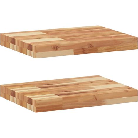 Maison Exclusive - Schweberegale 2 Stk. 60x30x4 cm Massivholz Aka