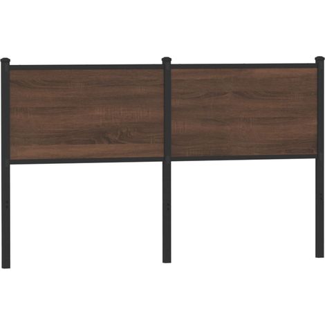 Ersatz-Kopfteil Braun Eichen-Optik 135 cm Holzwerkstoff und Stahl