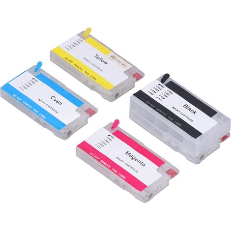 Lot de 4 cartouches d'encre pour imprimantes HP Officejet Pro 251dw, 276dw, 8100, 8600, 8610, 8620, 8630, 8640 et 8650 (1/5)