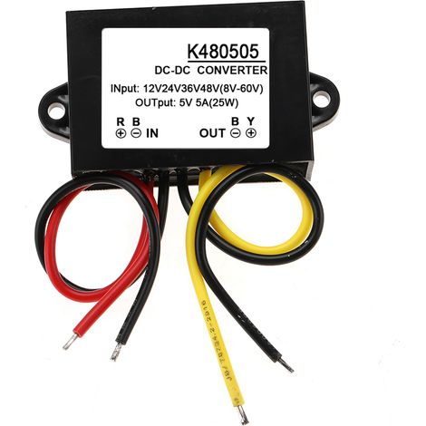 Convertisseur de puissance CC 36V/48V vers 5V/5A/25W (1/5)