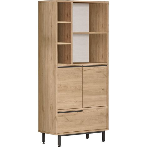 Armoire en bois "Calvin" - 74 x 35 x 161 cm - Marron
