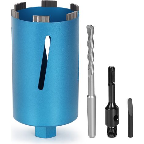 Couronne diamantée M22 pour carotteuse avec turbo, avec SDS-Plus, Ø102 mm, longueur totale 200 mm, couronne diamantée pour béton humide et sec, couronne diamantée pour béton humide, couronne diamantée
