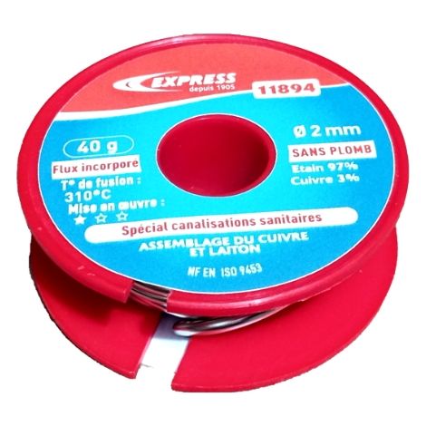 11894 11894METAL APORTACION 40GR. 97%Sn/3%Cu-2MM