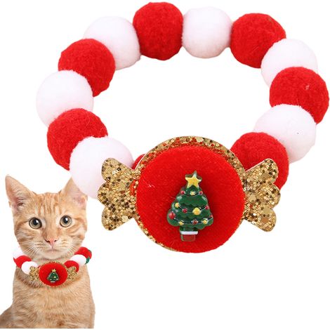 1 collier pour chien, doublé peluche, chaud et doux, ajustable S/M/L, pour chiens petits et moyens, chats, chiots et chatons (1/5)