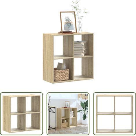 Rangement bureau - Bibliothèque chêne sonoma 68,5x32x68,5 cm bois d'ingénierie (1/5)