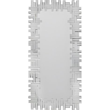 Specchio a muro 120x2x57 cm Inox e MDF Argentato - LOLA