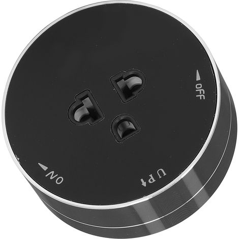 Prise sur rail ronde 250 V, multifonctionnelle et à interface universelle, avec voyant lumineux. (1/5)