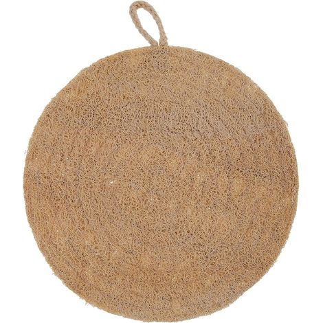 Tapis Rond pour Cuiseur Vapeur en Éponge Loofah Beige (1/5)