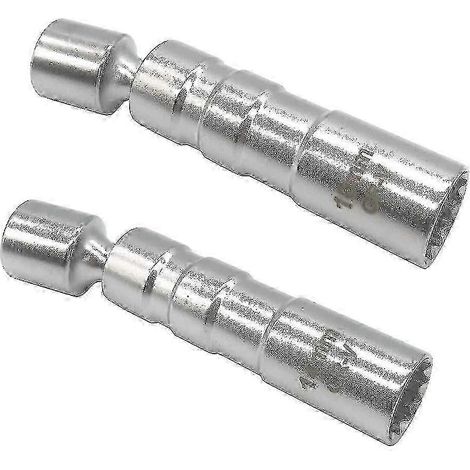Lot de 2 clés à bougies d'allumage universelles et flexibles, douille magnétique pour bougies d'allumage, outil d'installation et de démontage - ya01 (1/5)