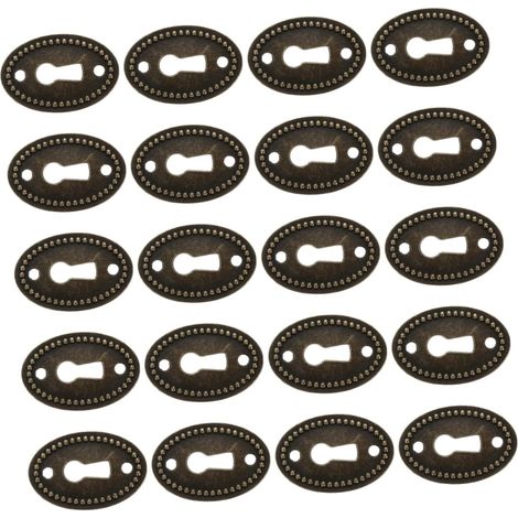 Plaque décorative ovale pour trou de serrure, 38 x 25 mm, alliage (1/5)