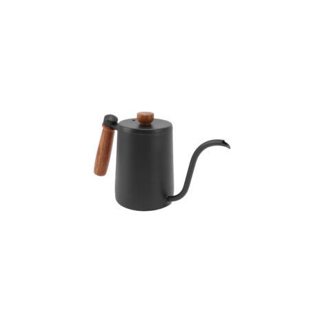 Bouilloire à col de cygne pour café filtre – Noire – Acier inoxydable, pour versement précis (1/5)