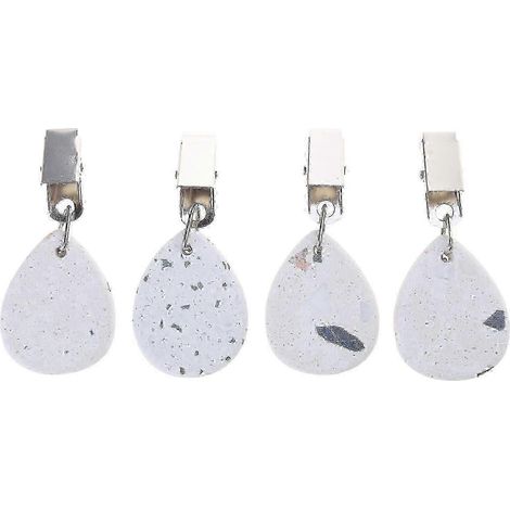 Lot de 4 poids pour nappe, rideau de douche extérieur, suspension pour draperie de jardin, pinces pour nappe de pique-nique - Bon état (1/5)