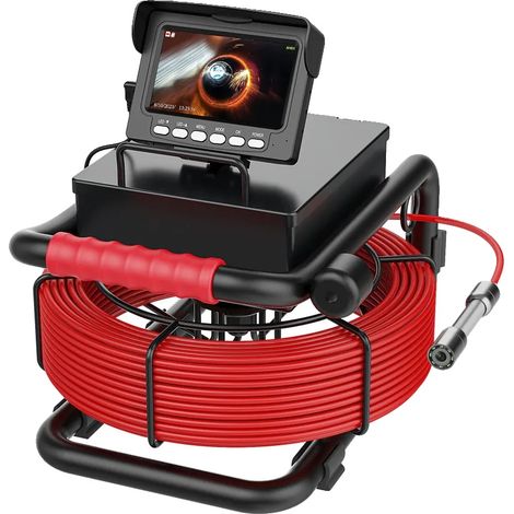Caméra d'inspection de tuyaux, enregistrement DVR, conception étanche, 17MM Avec DVR, 50m (1/2)