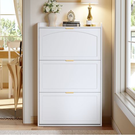 Scarpiera salvaspazio 3 ribalte 76x23x118 cm OKMYHOME (1/5)