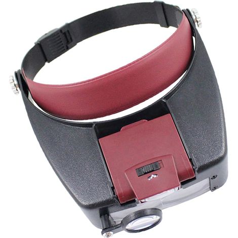 Loupe bandeau avec lumières LED - 1.5X-10X lentille réglable pour réparation, point de croix et artisanat, horlogers et techniciens (1/5)