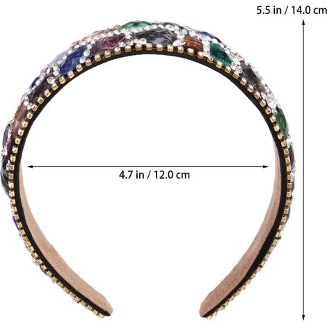 Colorful Crystal Headband for Women, Delicate Creative Headpiece (1/5)