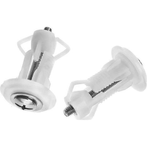 Kit de fixation pour couvercle de toilette universel (4 vis à tête fraisée) avec écrou à sertir et écrou à sertir. (1/2)