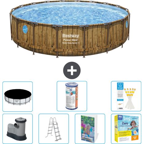 Bestway Bestway Power Steel Ronde - 549x122 cm - 8-pièces  S572