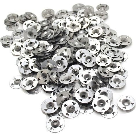 Lot de 200 rondelles à 4 griffes pour plaque de plâtre extrudée, isolation thermique et plaque arrière fixe 28 mm (1/5)