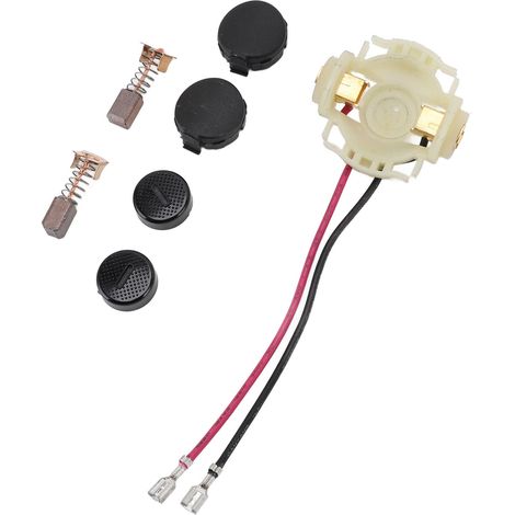 Kit porte-balais en carbone : 2 balais en carbone, 1 porte-balais, 2 capuchons, 2 couvercles. Compatible avec les modèles BGA450, BGA452, DGA452, BGD800, BJS160 et BJS161. (1/5)