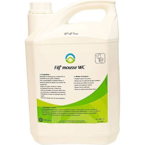 FILFA FRANCE - Nettoyant, détartrant wc mousse - Parfum fresh oxygen - 5L (1/2)