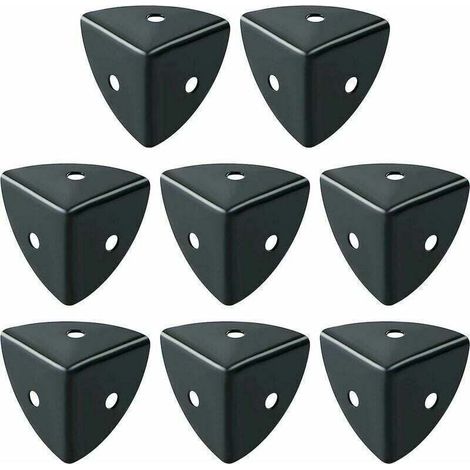 Protection Coin de Table 8 Pcs Meuble d'Angle Corniere Aluminium Noir Convient pour Protection des Meubles, Décoration, Anti-Collision et Anti-Casse, EBJ025B-8P (1/4)
