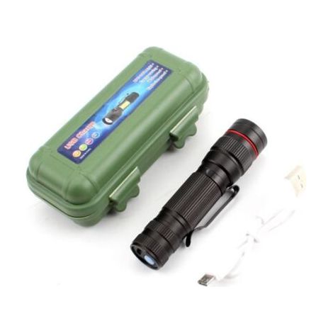 Lot de 2 Lampes de Poche LED Rechargeable Tactiques Lampe Torches Ultra Puissante par USB Avec Résistante à L'eau 3 Modes Flashlight pour Camping, Randonnée, Pêche [Classe énergétique A] (1/4)