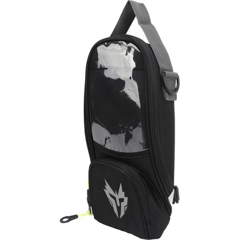 Sacoche de réservoir magnétique pour moto, en tissu Oxford haute résistance, grande capacité 4,5 L, avec système de navigation intégré, grise. (1/5)