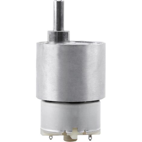 Moteur électrique à engrenages DC 12V, diamètre 37mm, couple élevé, réduction 1:30-1:360, 30 RPM, axe 6mm, silencieux (1/4)