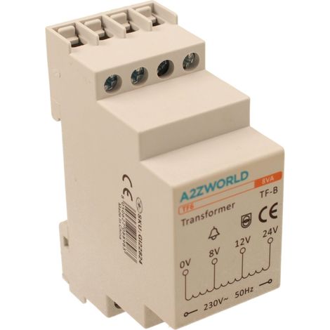 Trasformatore Campanello Modulare Per Citofoni e Videocitofoni 2M 8V 12V 24V AC AC 230V IP20 IEC61588-1 TF6