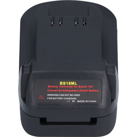 Adaptateur Convertisseur Batterie Bosch 18V vers Milwaukee Lithium, pour Outil Électroportatif BS18ML, Compatible Perceuse Visseuse (1/5)