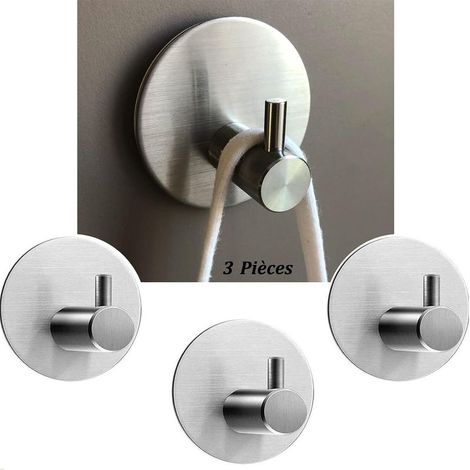 - Crochet Adhesif,Accroche Serviette torchon sdb WC Murale Adhésive,Porte Torchon Cuisine Mural Auto Adhésif,Support Attache Sans Percer (Gris) (1/5)
