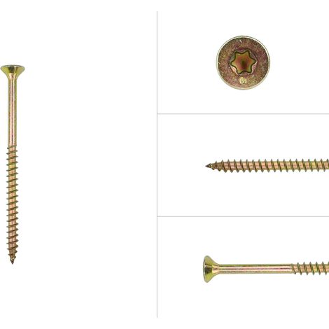 Spanplattenschrauben gelb verzinkt 5 x 70 mm Torx 20 mit