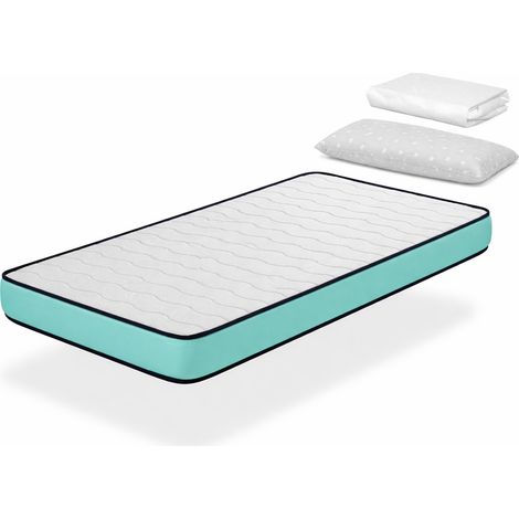 Pack Colchon 90x190 CAMA INFANTIL - Altura 14 CM CONFORT PRO + 1 Almohada junior 90x35 + 1 Protector colchon 90x190 cm (1/5)