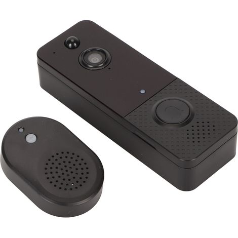 Sonnette vidéo sans fil 720p 1MP HD avec vision nocturne, étanche IP65, pour la sécurité de votre domicile et la surveillance intérieure et extérieure. (1/5)