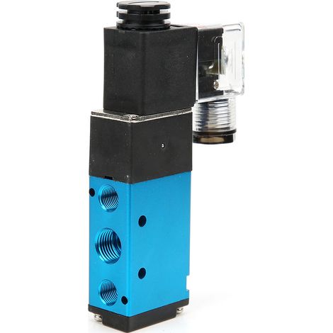 Électrovanne 5/2 voies 4V210-08 air filtré 40μm raccord PT1/4 220V AC DC 3W AC 6VA IP65 (1/5)