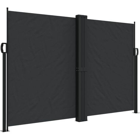 Auvent latéral rétractable noir 160x1000 cm (1/5)