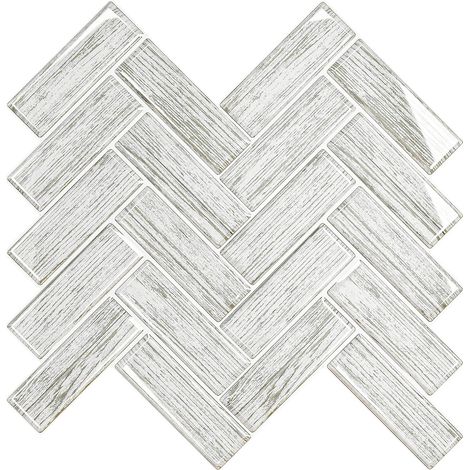 Carrelage Adhesif Mural Cuisine Bois Gris Chevrons 3d Carreaux Adhesif Salle de Bain Stickers Carrelage Cuisine Credence Adhesifs Mural Bois Dalle PVC Adhesive Murale 30.5cm×30.5cm 6 Pièces (1/5)