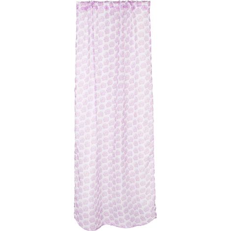 Polyester Voilage en Rose Pourpre 200x100cm de Fenêtre (1/5)