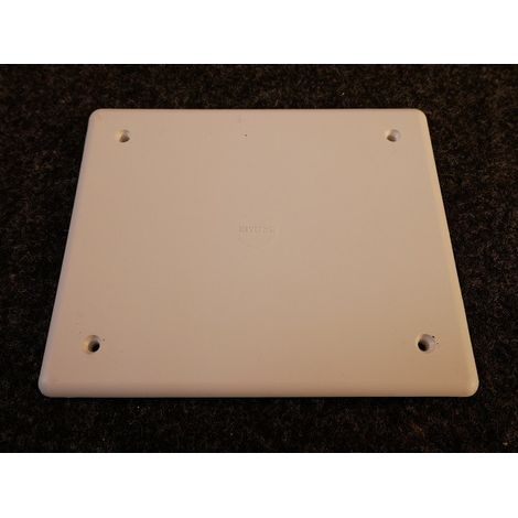 Couvercle rectangle 118x96mm plastique blanc à vis pour boite d'encastrement WBOX