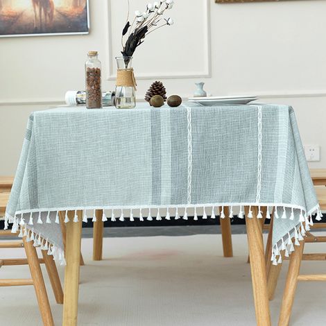 Nappe - Lin Polyester - 140 x 240 cm - Résistante À La Décoloration - Pour Cuisine Et Fêtes - 1 Pièce (1/5)