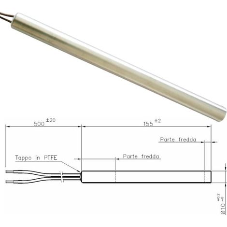 Resistenza Candeletta Stufa a Pellet 10mm 300W 155mm EXTRAFLAME DAL ZOTTO TMC ra
