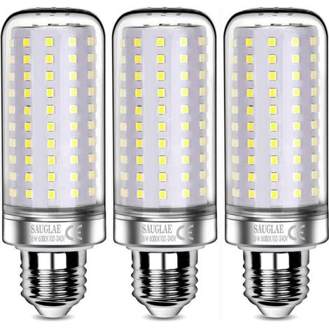 26W LED Bulbs, 200W Incandescent Bulb Equivalent, 3000Lm, 6000K Cool White, E27 Edison Screw Bulbs, 3 Pack [Energy Class E] (1/5)